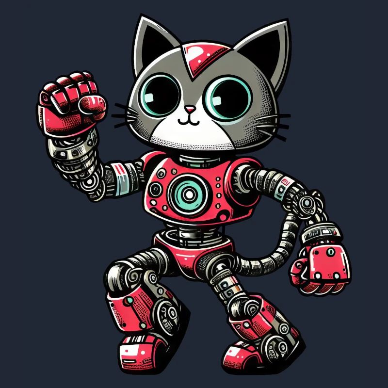 Cat, Robot, Cyborg, Dancing, Dancer, Disco