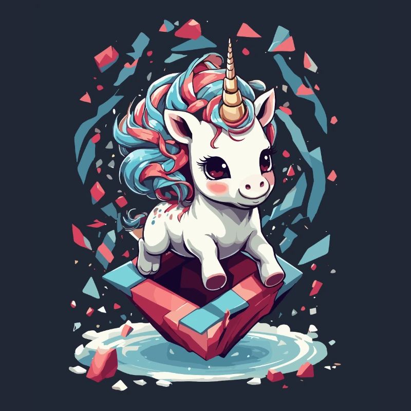 Süßes Einhorn Mädchen Lustige Einhörner