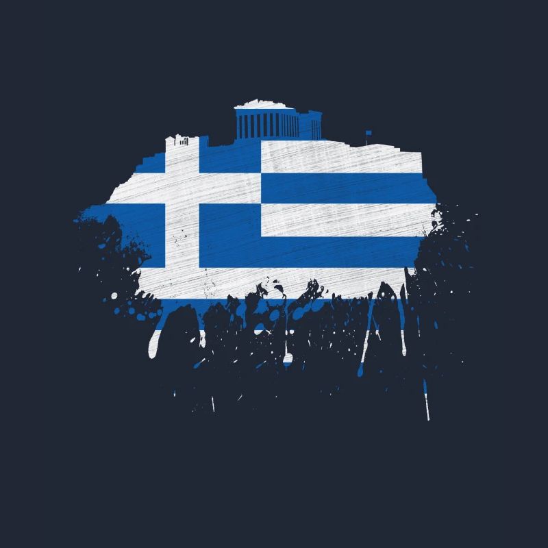 Athènes Skyline Grèce Drapeau drapeau Acropole