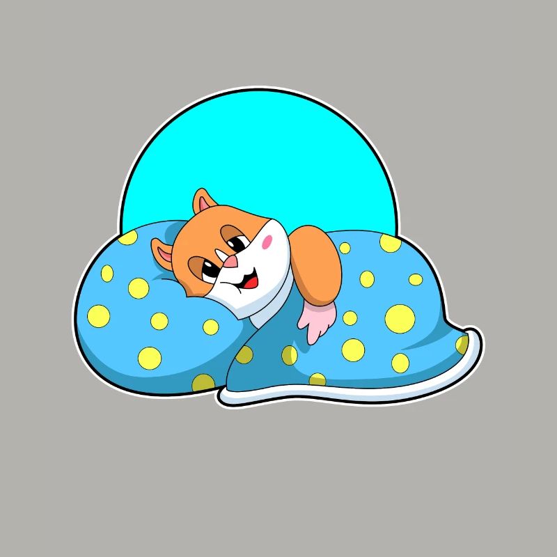 Hamsters dormant avec des couvertures