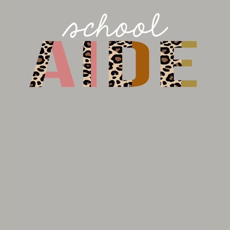 School Aide Leopard Print Funny Gift