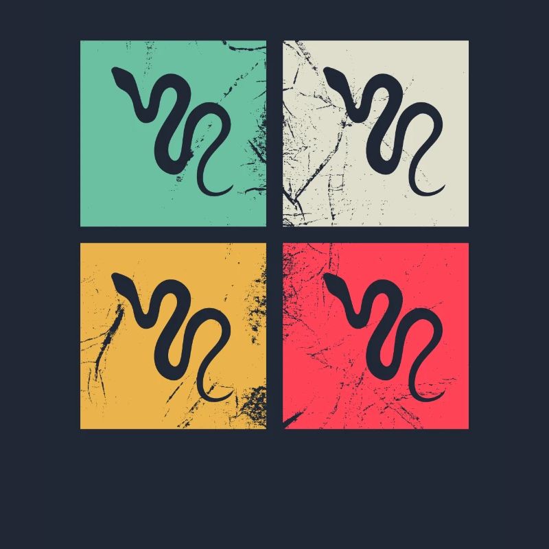 Snake Retro Reptile Python Idée cadeau