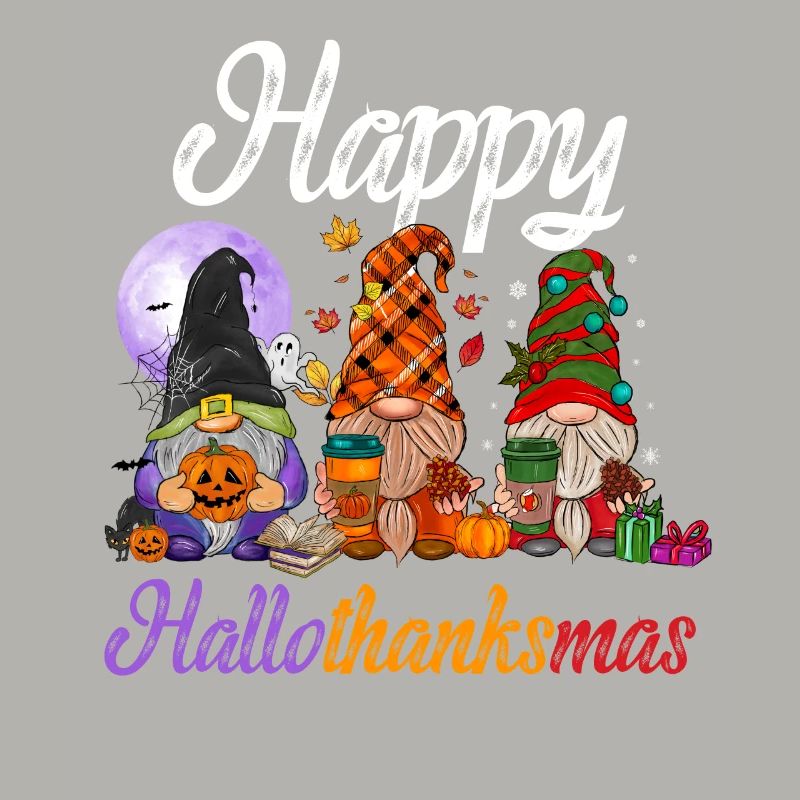 Three Dwarfs Hallothanksmas Halloween Christmas