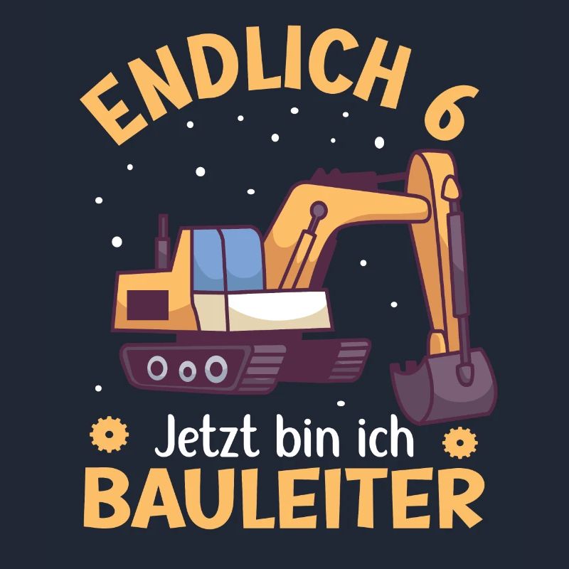 6. Geburtstag Junge Bagger Design Endlich 6