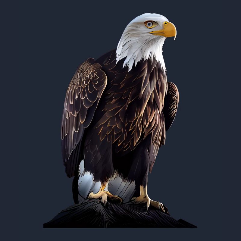 Cool polygon design with a bald eagle