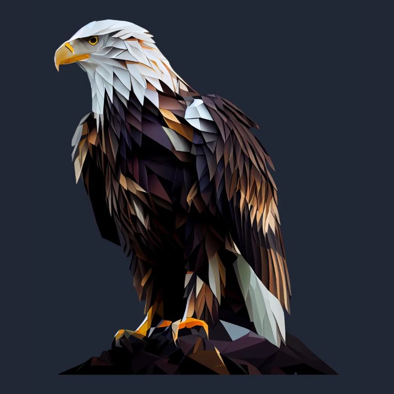 Cool polygon design with a bald eagle