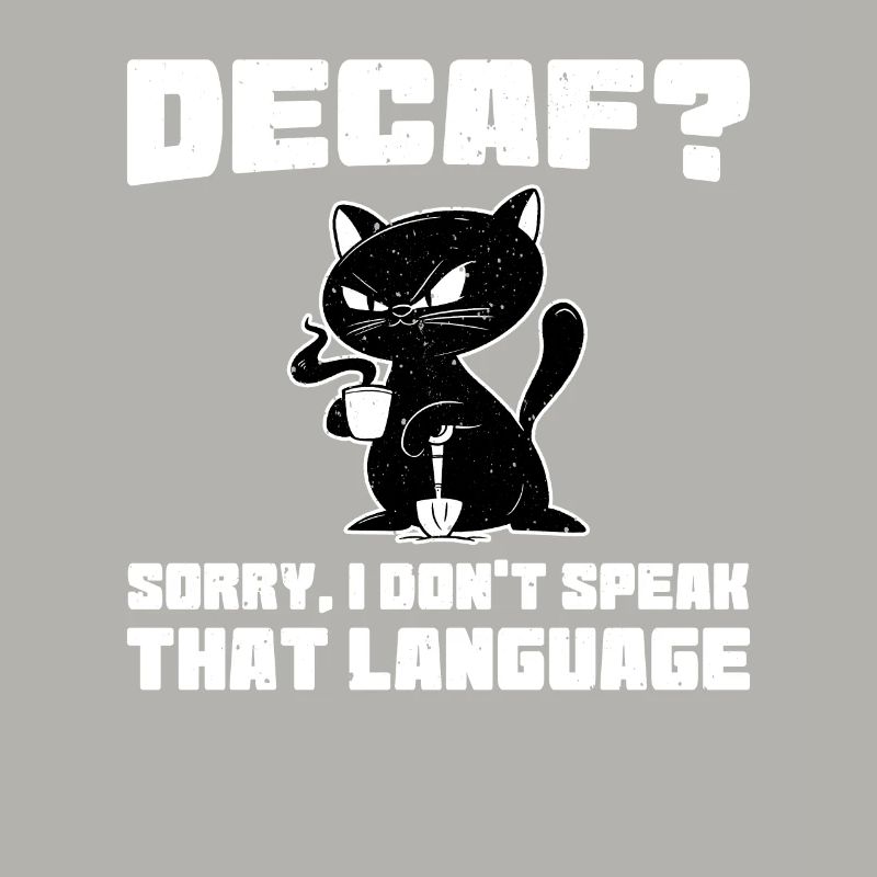 Funny cat drinking caffeinated coffee