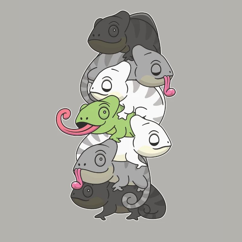 Agender Flag Pride LGBTQ Mignon Caméléon Stack