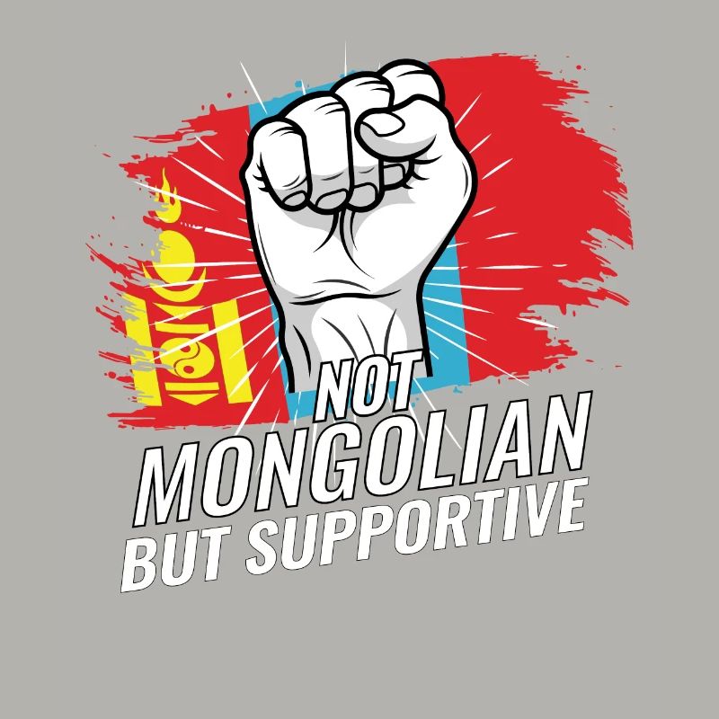 Pas mongol mais soutien au drapeau mongol