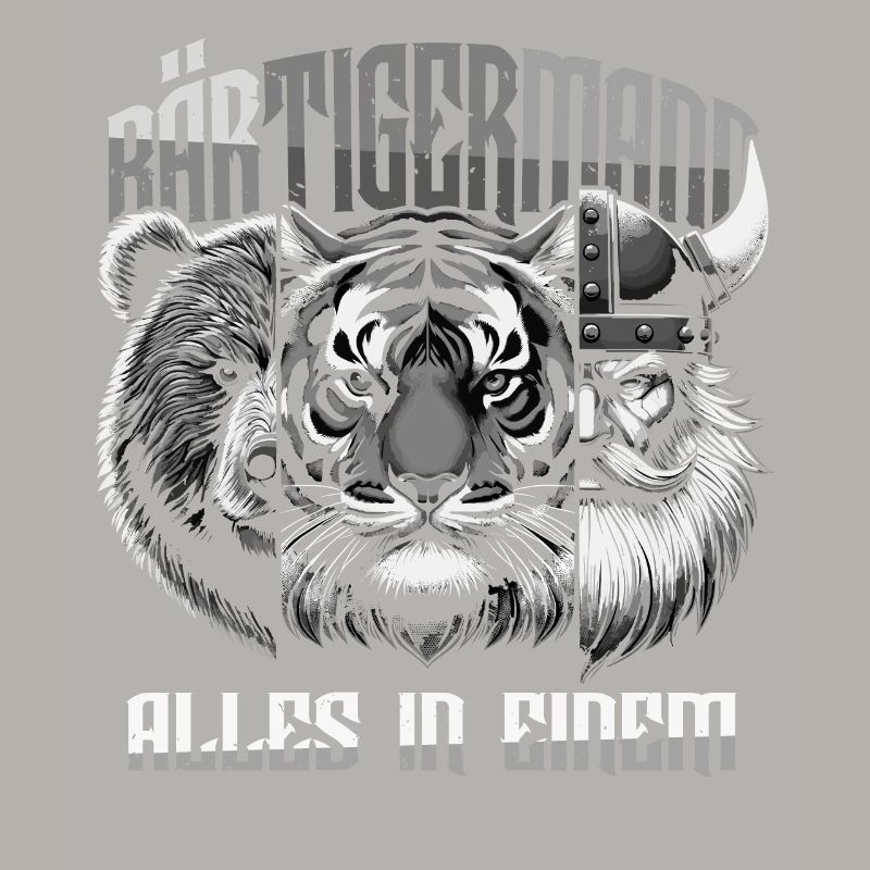 Bärtigermann Bär Tiger Mann Geschenk Bart Sprüche