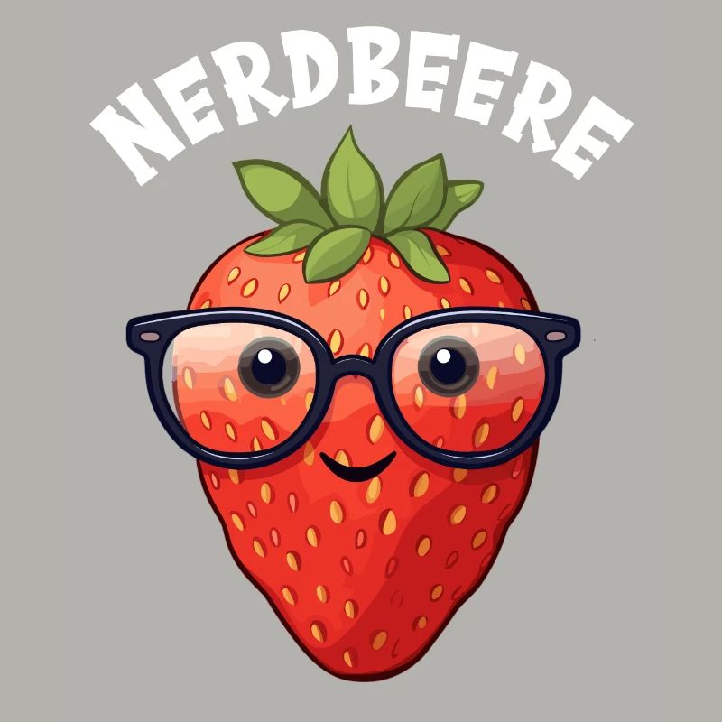 Nerdbeere Junge Mädchen Nerdy Nerd Erdbeere