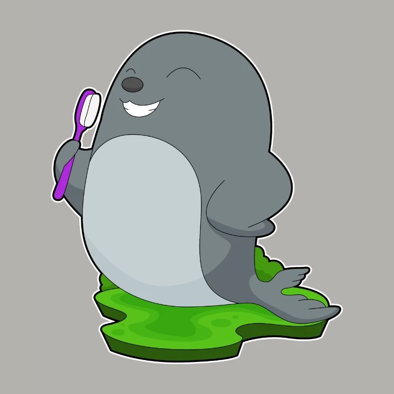 Seal Teeth Brushing Toothbrush