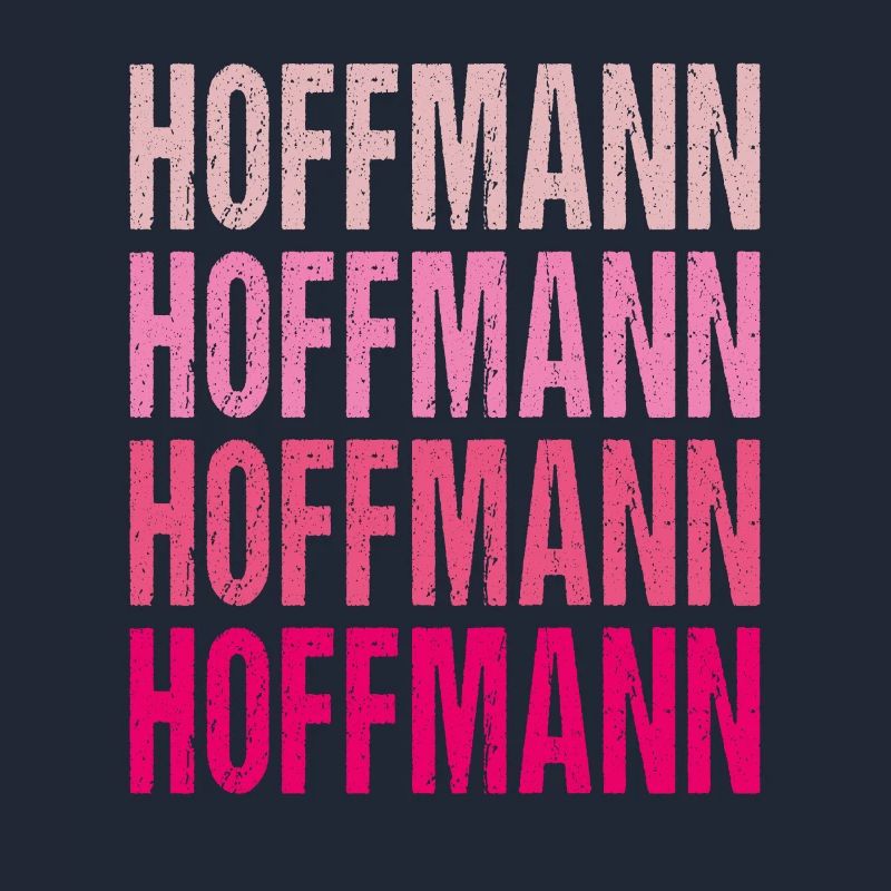 Hoffmann Retro Rosa Nachname Geschenkidee