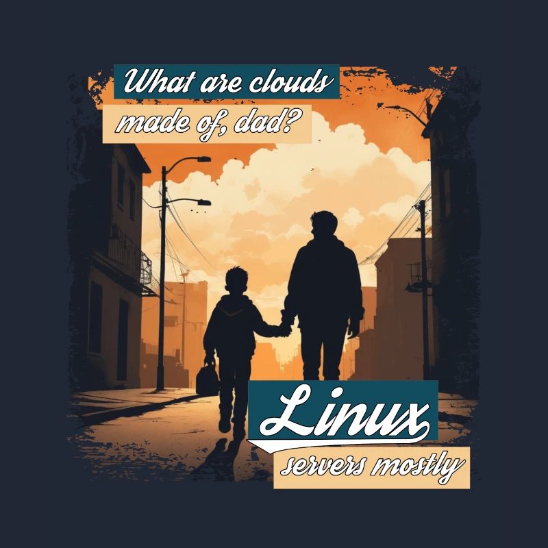 Cloud Wolken Linux Server Admin Nerd Witz