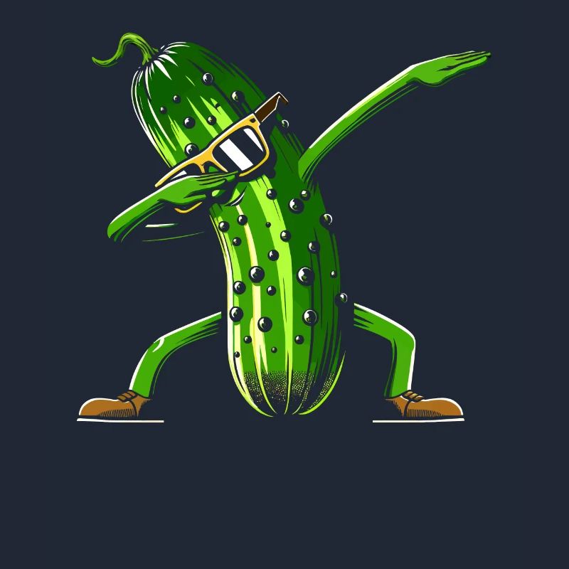Drôle de concombre dabbing cornichon concombre amateur de concombre