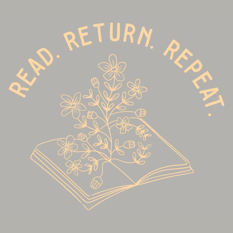 Librarian Read Return Repeat Library Worker Book
