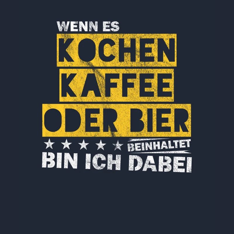 Kochen Kaffee oder Bier Junggesellenabschied