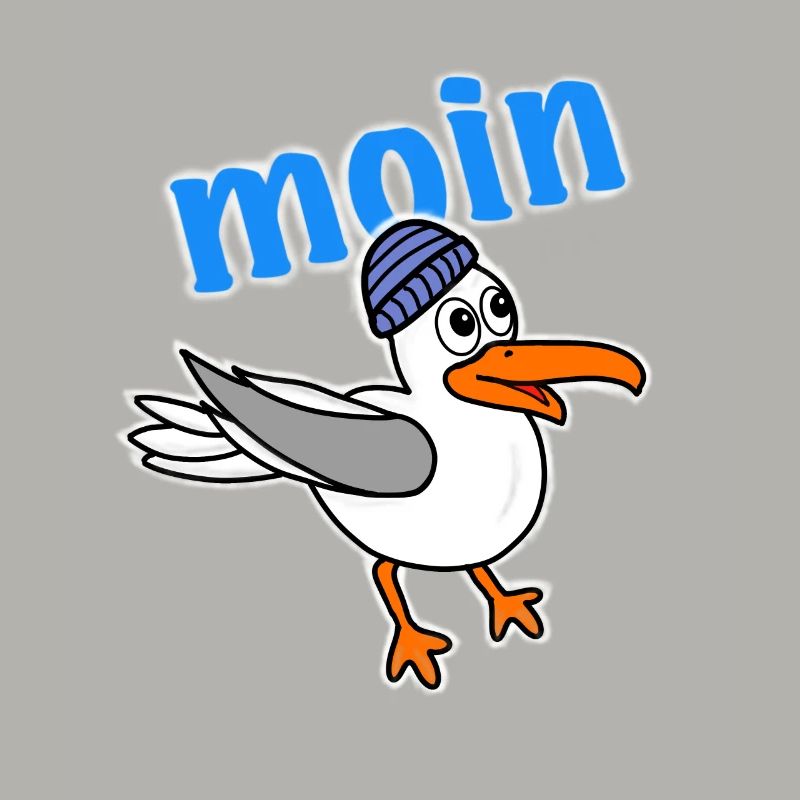 Möwe sagt moin