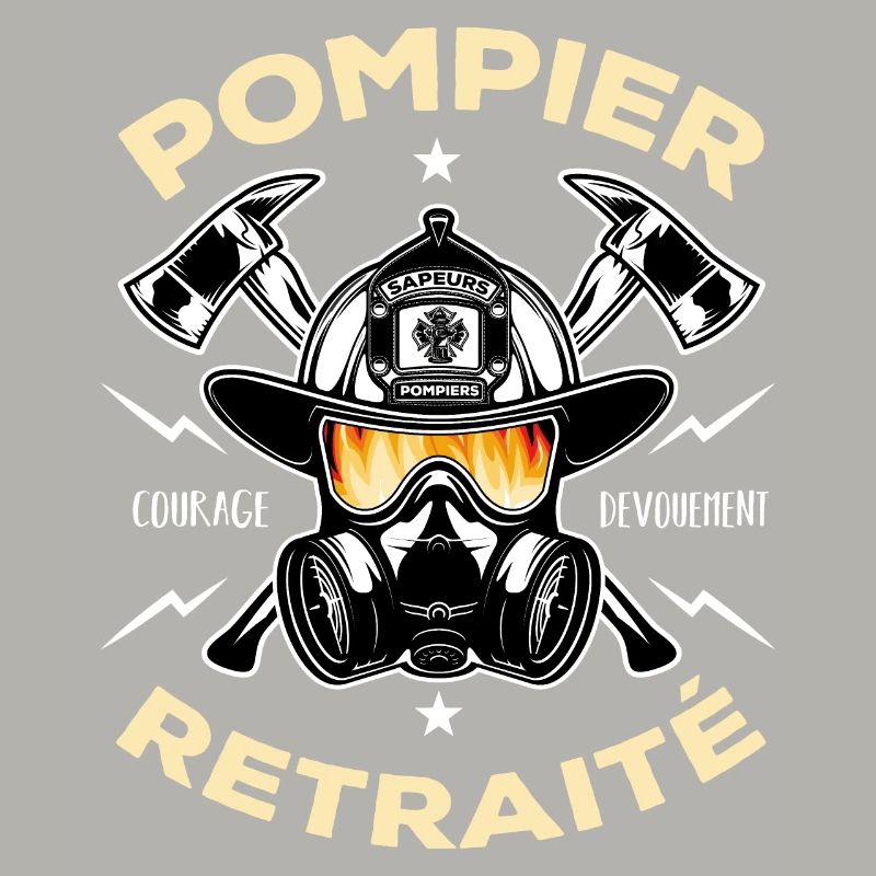 Pompier retraité Courage Dévouement Cadeau pompier
