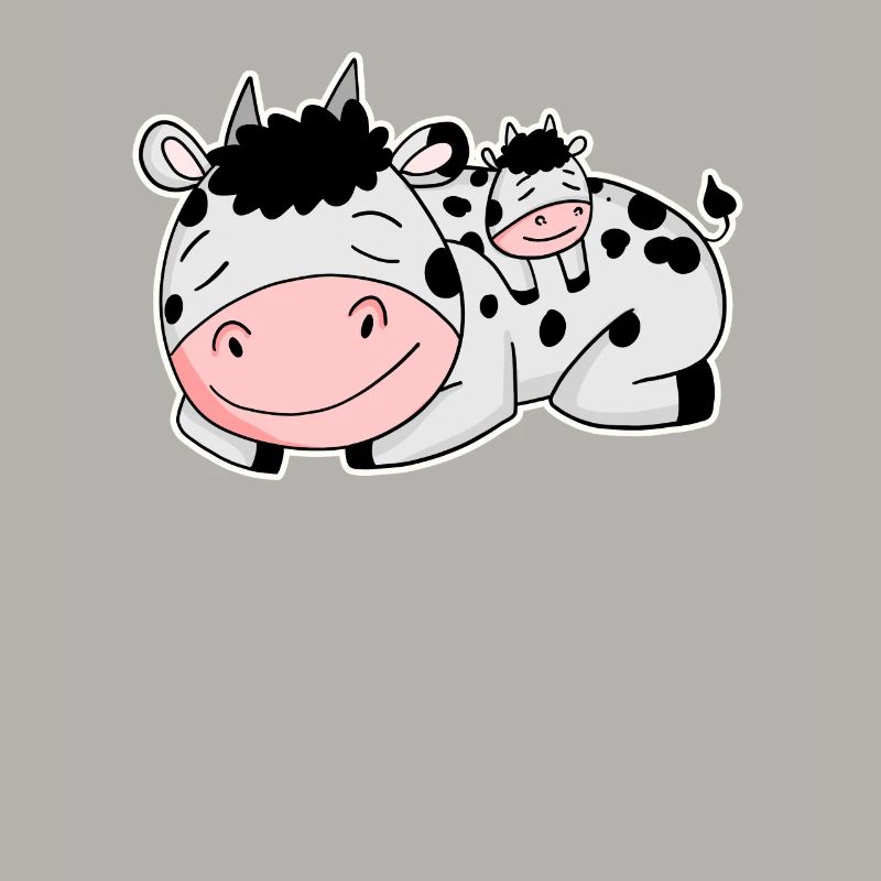 Vache avec bébé vache