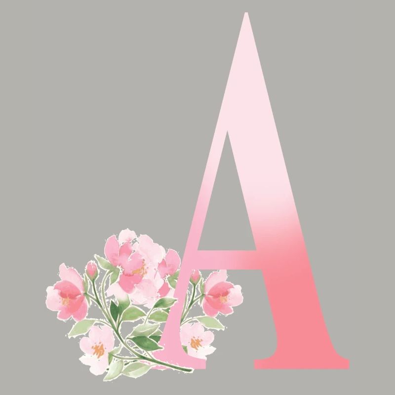 Buchstabe A mit Blumen