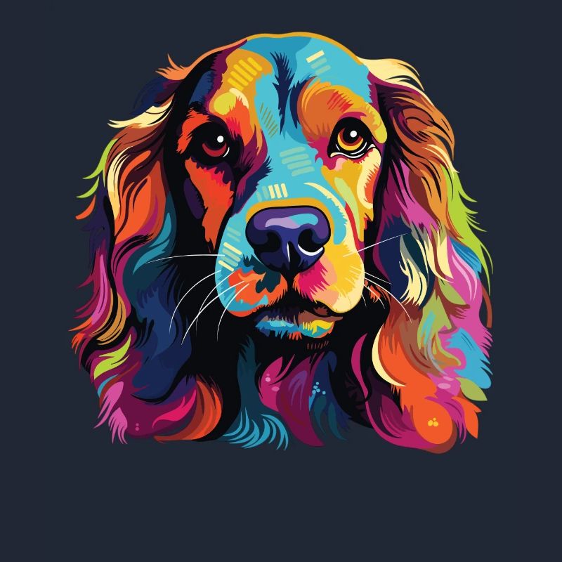 Wasserfarben Farbenfroher Cocker Spaniel