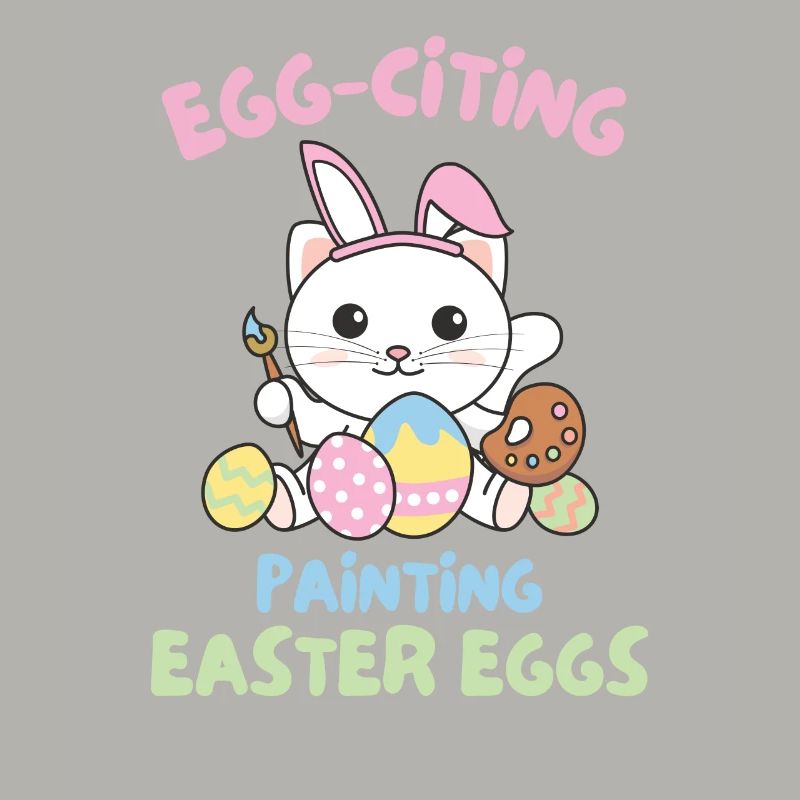 cute cats for easter with easter eggs cat