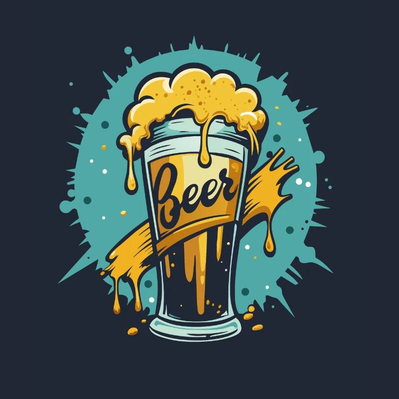 Graphique d’éclaboussures de bière mousseuse