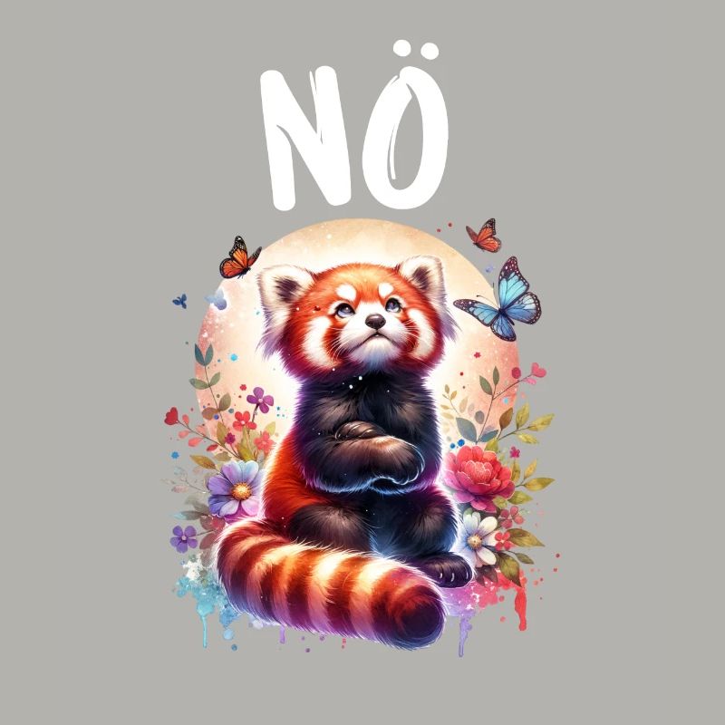 Red Panda Funny Saying Nope Fire Fox