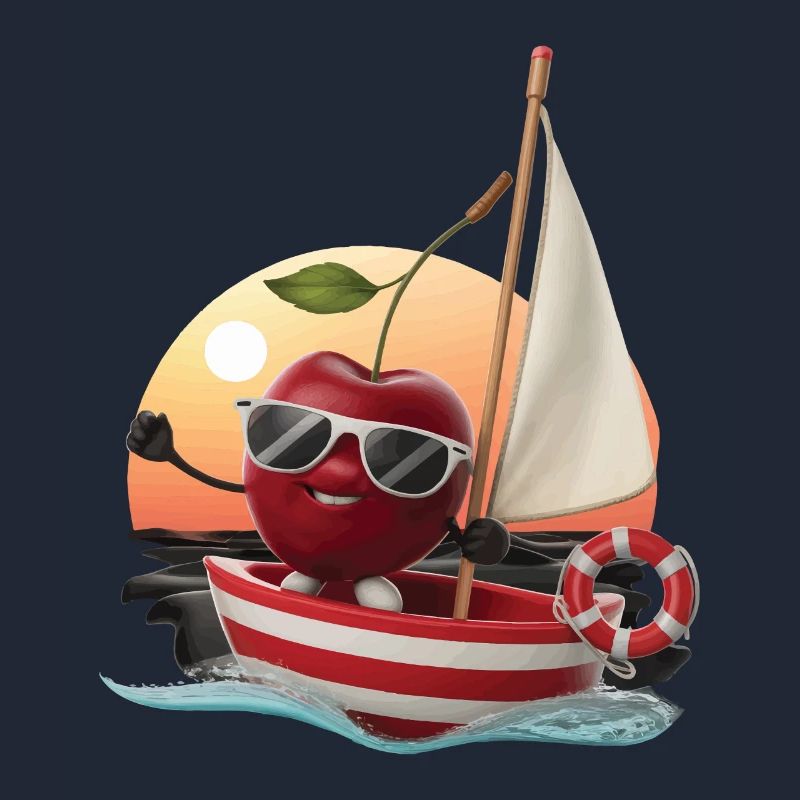 Obst Kirsche Bootfahren Geschenk