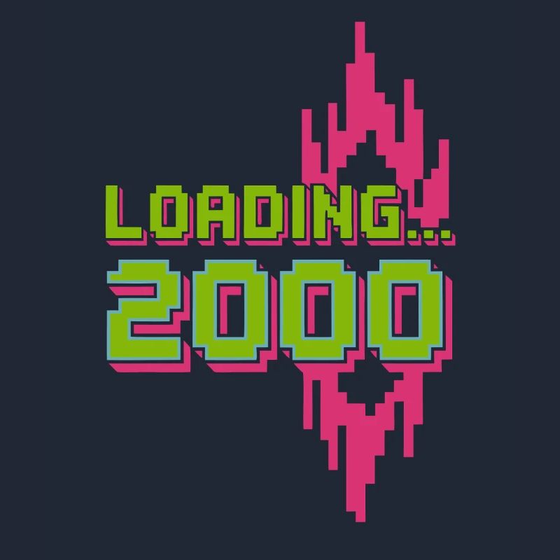 Retro Pixel Loading 2000 Design