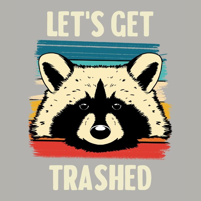 Raccoon Retro Stripes – Let's Get Trashed