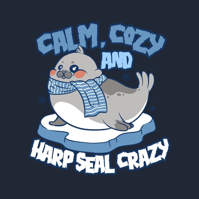 Sattelrobbe Robben Harp Seal Crazy