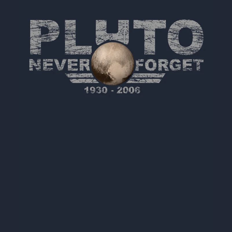 Never Forget Pluto Design Retro Style Funny Space