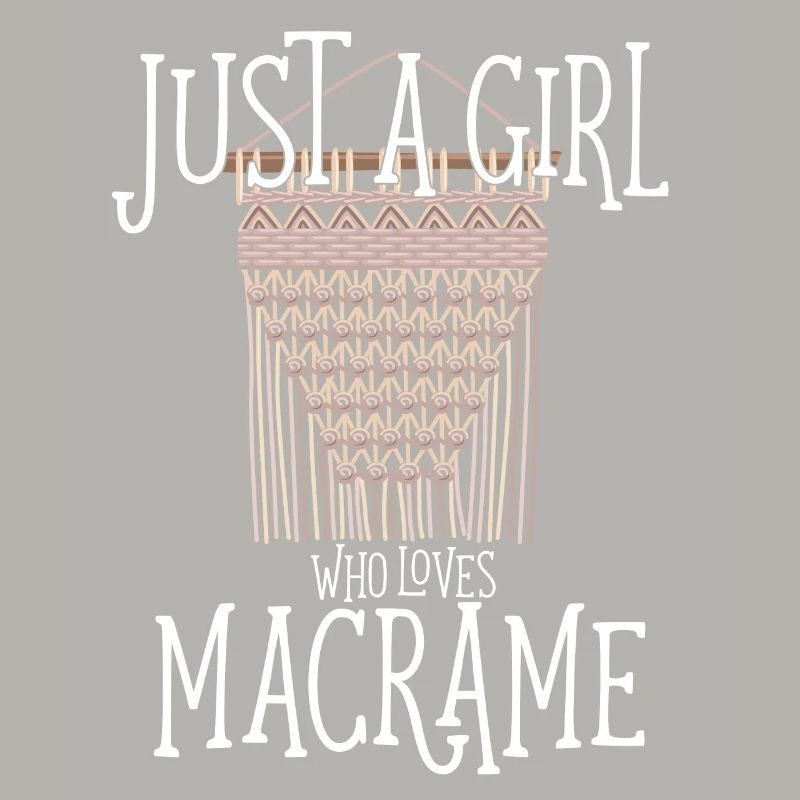 Makramee Nur ein Mädchen, das Makramee liebt