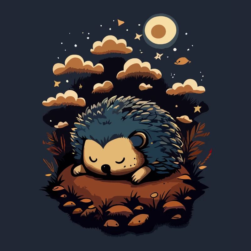 Cute Hedgehog Sleeping