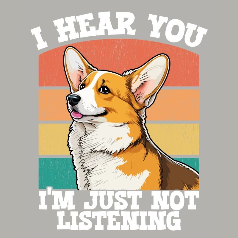 Corgi je t’entends je n’écoute tout simplement pas