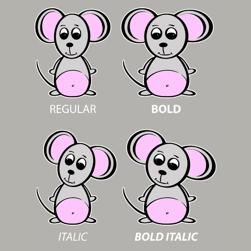 Graphic Designer Mouse - Explication de la typographie