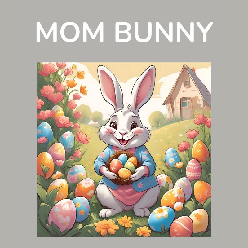 Mom Bunny Easter Egg Easter Gift