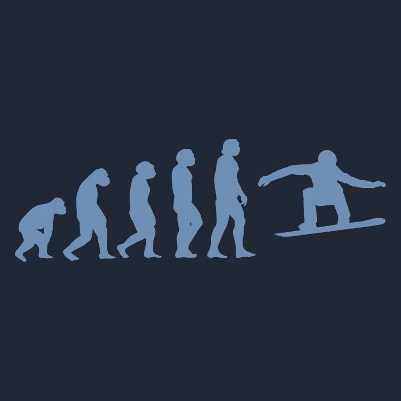 Snowboarder Evolution Silhouette Minimaliste