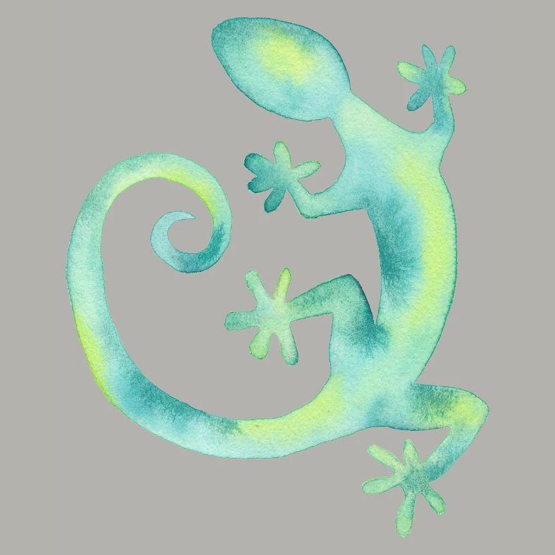 Aquarell Eidechse