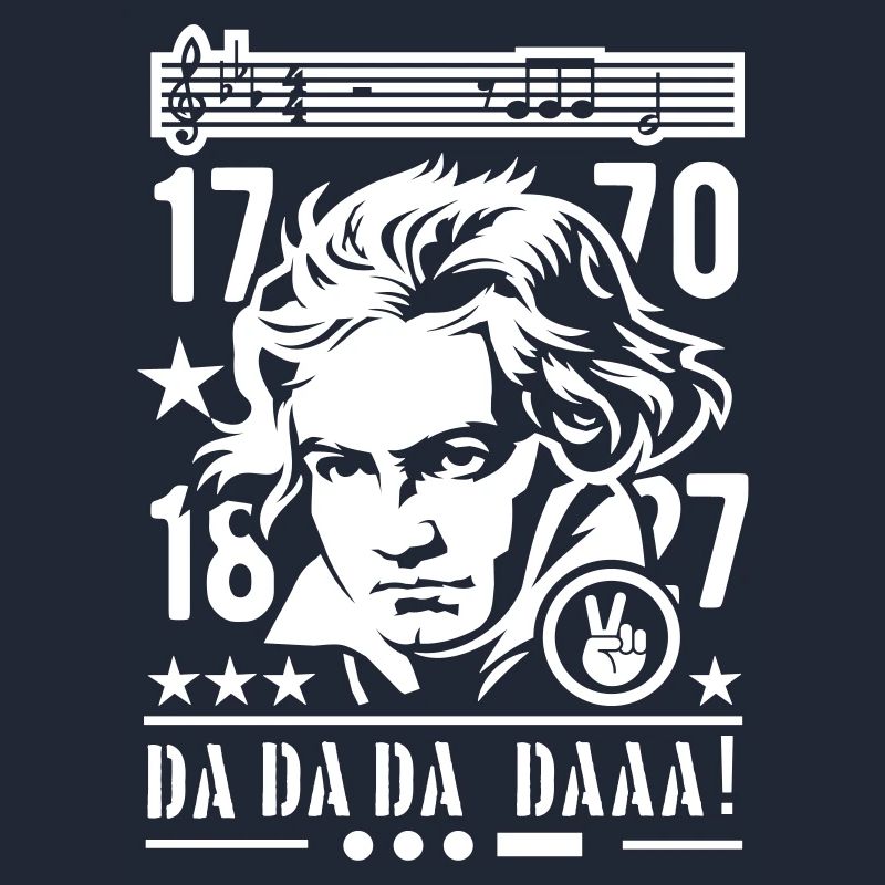 Beethoven Portrait First Notes Fifth Symphony