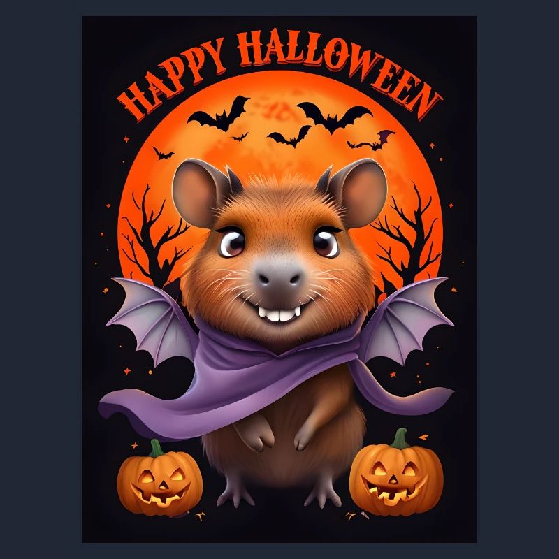 Halloween Capybara Geist Geschenkidee