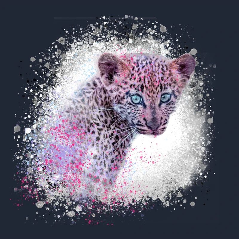 leopard, katze, wildkatze, graffiti, malerei,grün