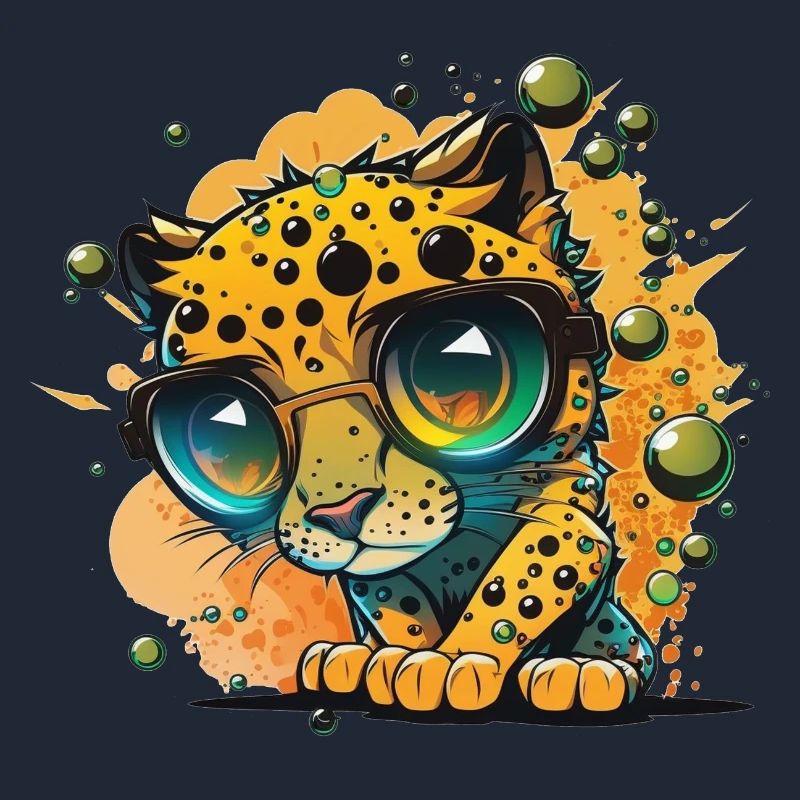 Leopard Kulleraugen Nerdbrille