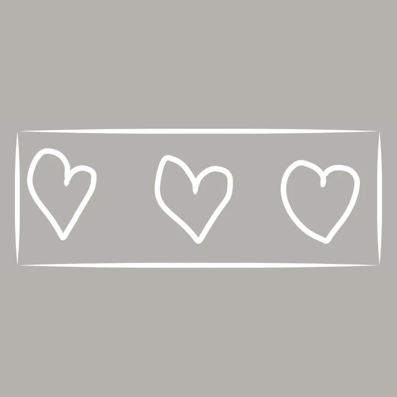 Three Hearts Heart Rectangle