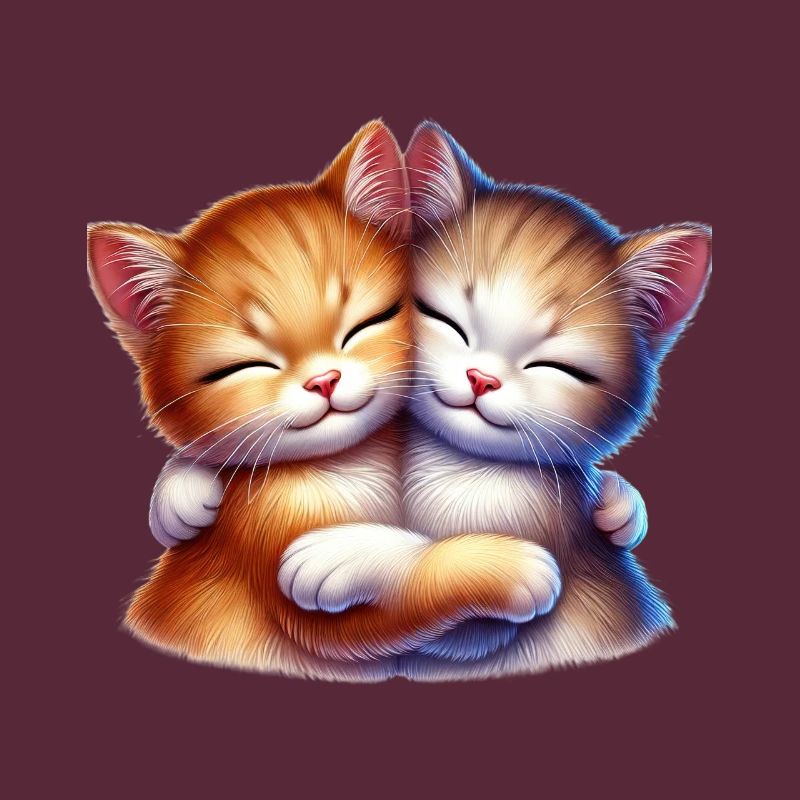 Deux chatons câlins dans une étreinte affectueuse