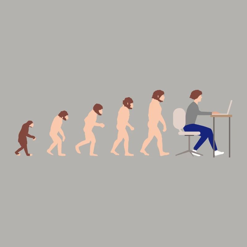 Evolution Entwickler Programmierer Lustiges Gift
