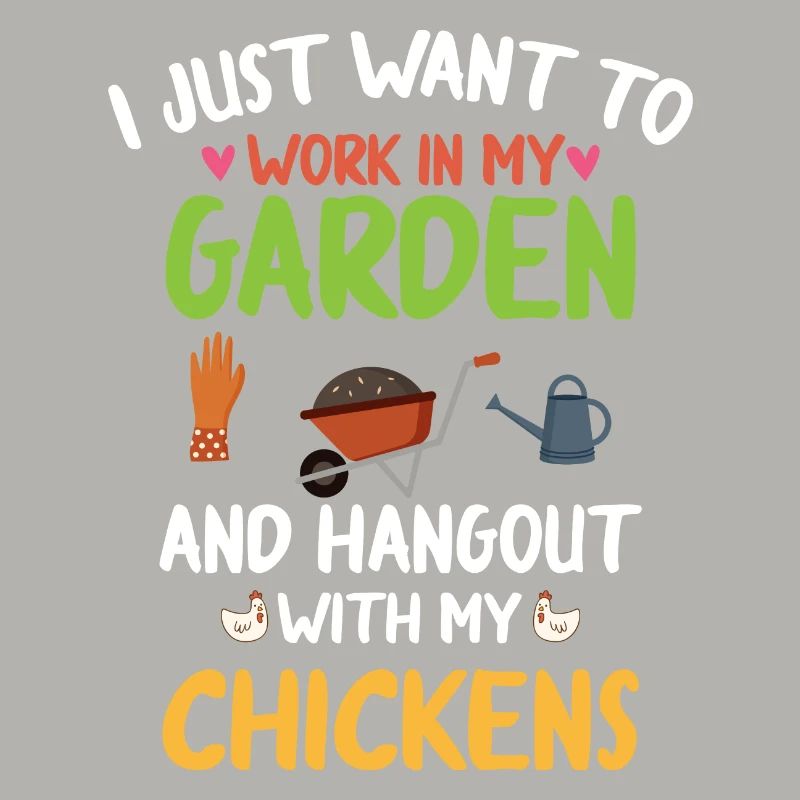 Ideé Geschenk Gartenhühner Gärtner Henne