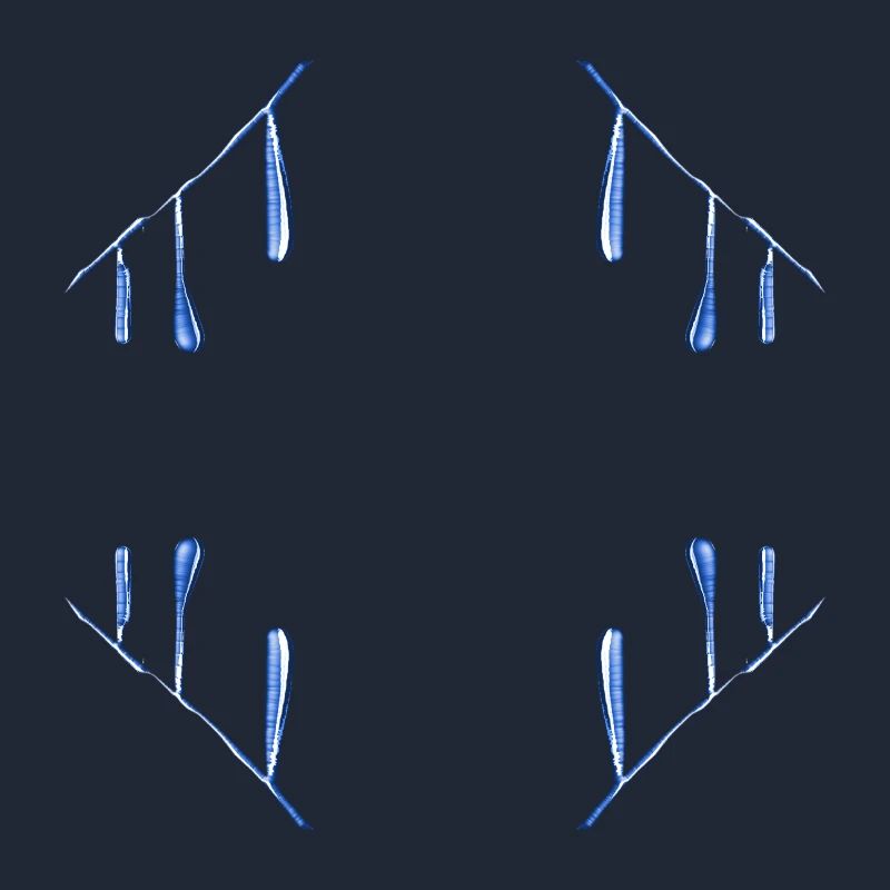 blue pattern drop